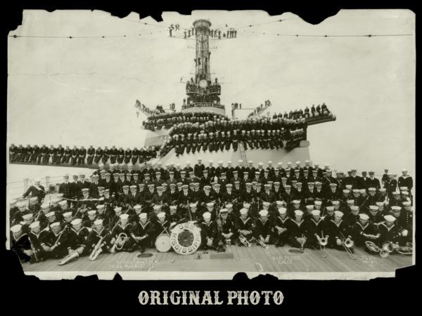 Original photo of the Officers & Crew of the U.S.S. Mississippi in 1919