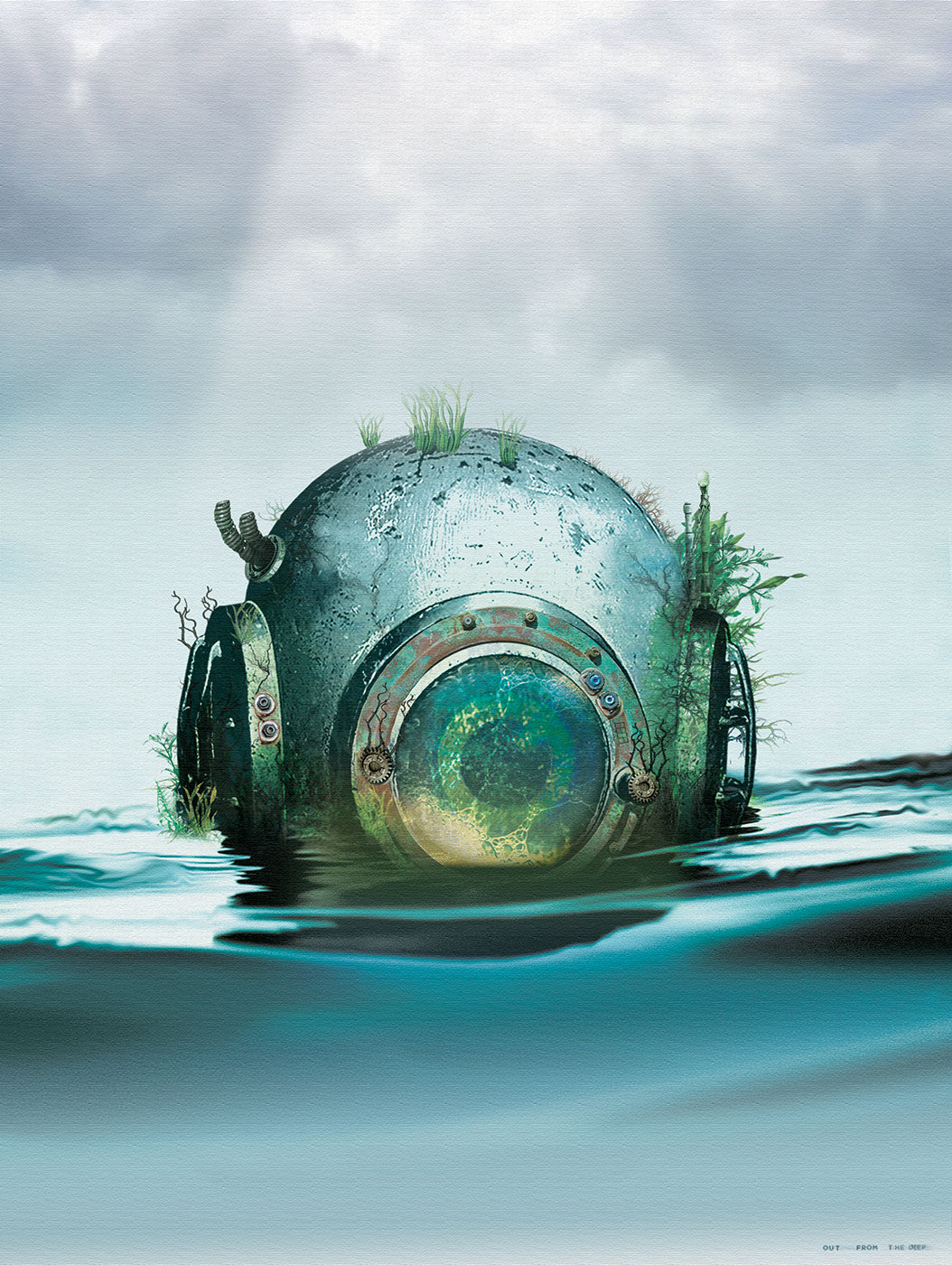 Out from the Deep diver helmet print by Jack Stoltz